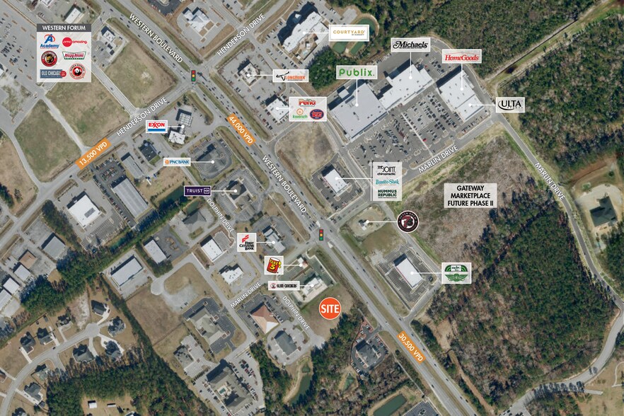 335 Dolphin Dr, Jacksonville, NC à louer - Aérien – Image 2 sur 2