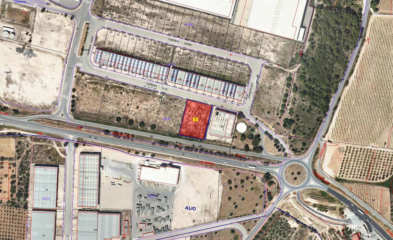 Terrain dans Vila-rodona, Tarragona à vendre Plan cadastral– Image 1 sur 3
