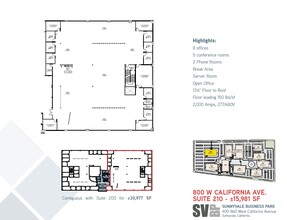 400 W California Ave, Sunnyvale, CA à louer Plan d’étage– Image 1 sur 1