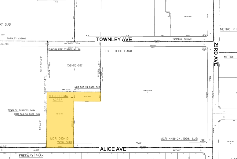 NW Alice Ave & 23rd Ave, Phoenix, AZ à louer - Plan cadastral – Image 2 sur 2