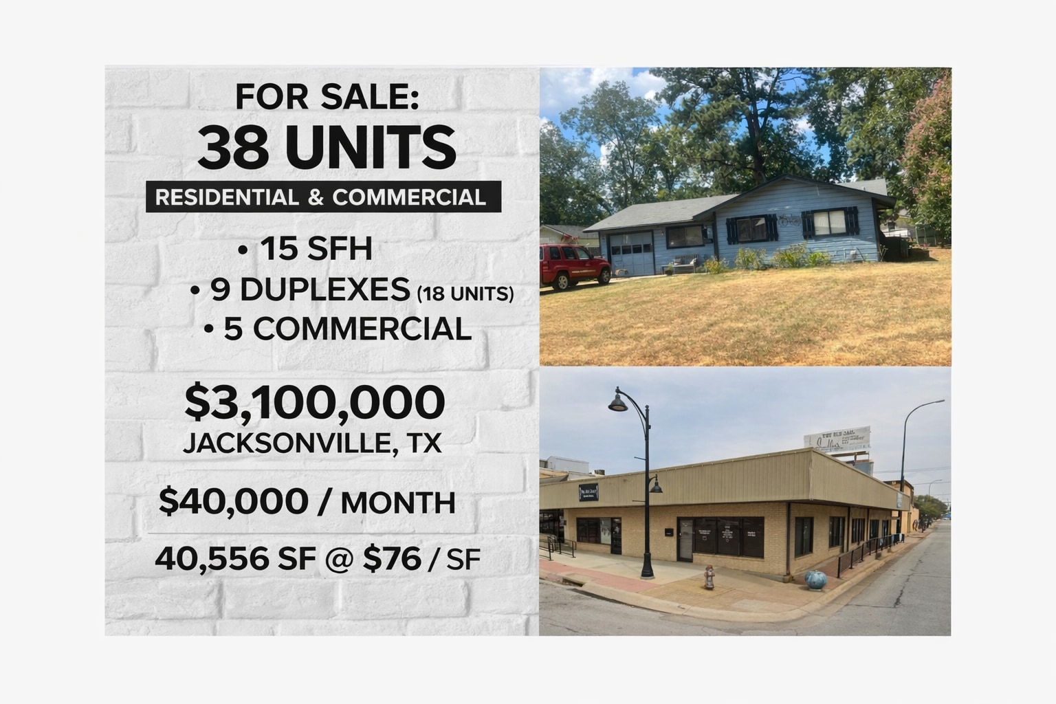 38 UNIT RENTAL PORTFOLIO IN JACKSONVILLE portefeuille de 20 biens à vendre sur LoopNet.fr Photo principale– Image 1 sur 9