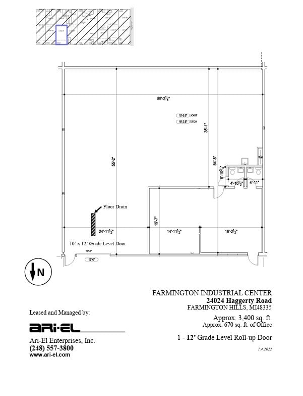 24000-24036 Haggerty Rd, Farmington Hills, MI à louer Plan d’étage– Image 1 sur 4