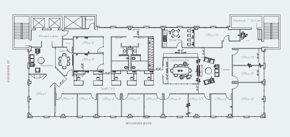 835 Wilshire Blvd, Los Angeles, CA à louer Plan d’étage– Image 1 sur 1