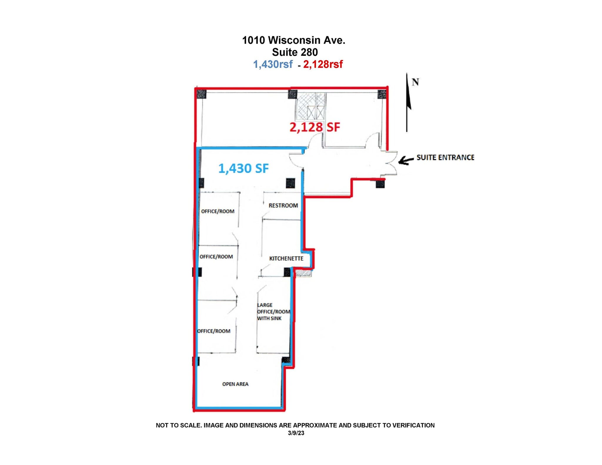 1000-1010 Wisconsin Ave NW, Washington, DC à louer Plan d’étage– Image 1 sur 10