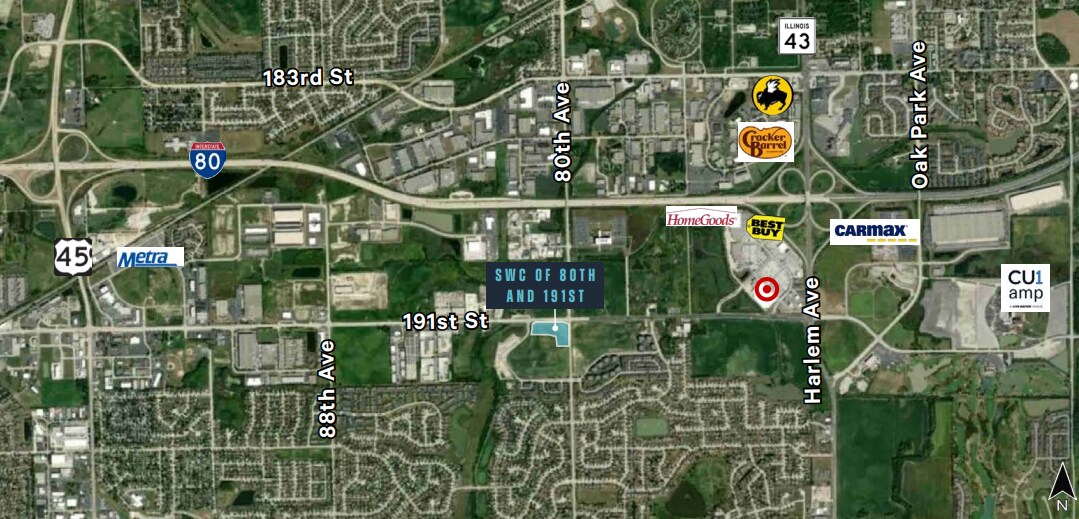 SWC OF 80TH AVE AND 191ST STREET, TINLEY PARK IL Cir, Tinley Park, IL à vendre Photo principale– Image 1 sur 2