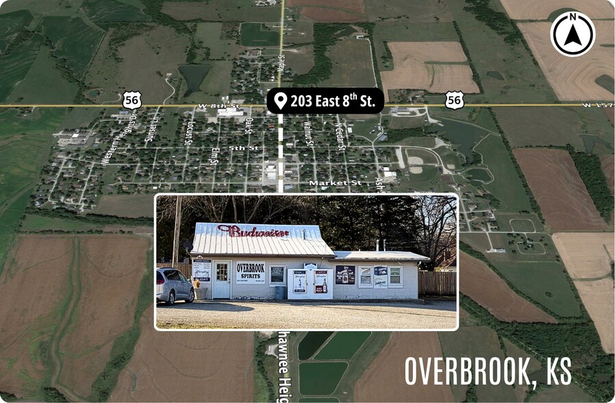 203 E 8th St, Overbrook, KS à vendre - Aérien – Image 2 sur 13