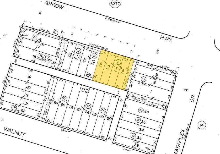 2152-2170 Arrow Hwy, La Verne, CA à louer - Plan cadastral – Image 2 sur 2