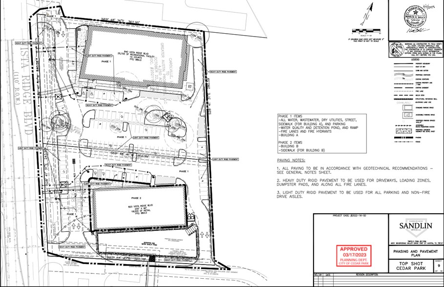 820 N Vista Ridge Blvd, Cedar Park, TX à vendre - Plan de site – Image 3 sur 5