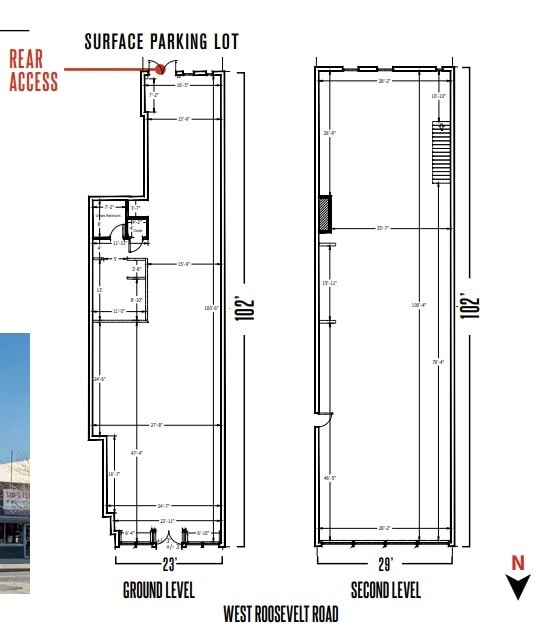 613-617 W Roosevelt Rd, Chicago, IL à louer Plan d’étage– Image 1 sur 1