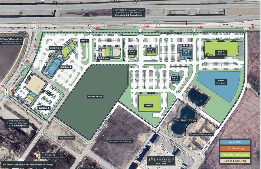 1152 Main St, Leander, TX à louer - Plan de site – Image 1 sur 1