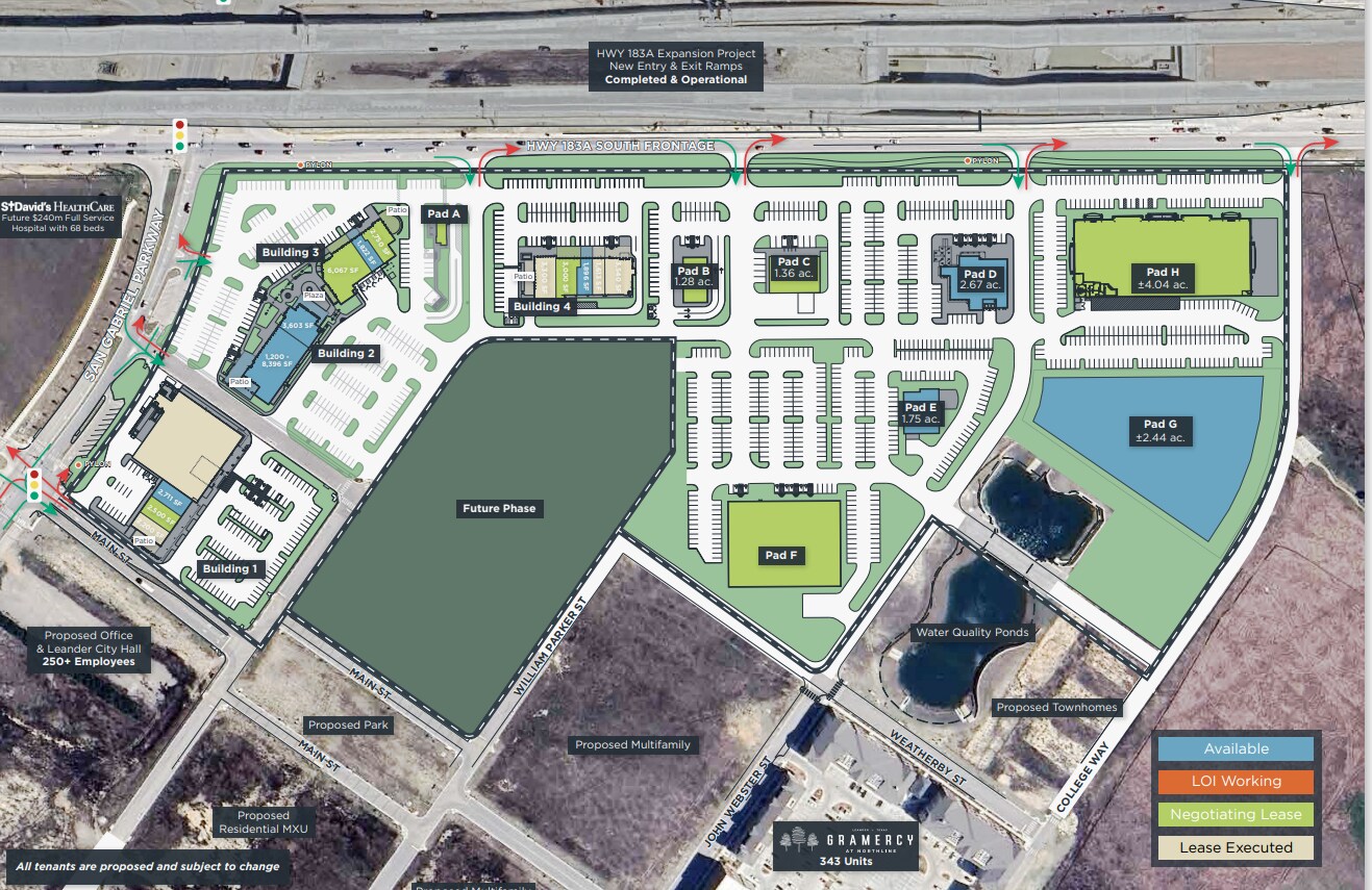 1152 Main St, Leander, TX à louer Plan de site– Image 1 sur 2