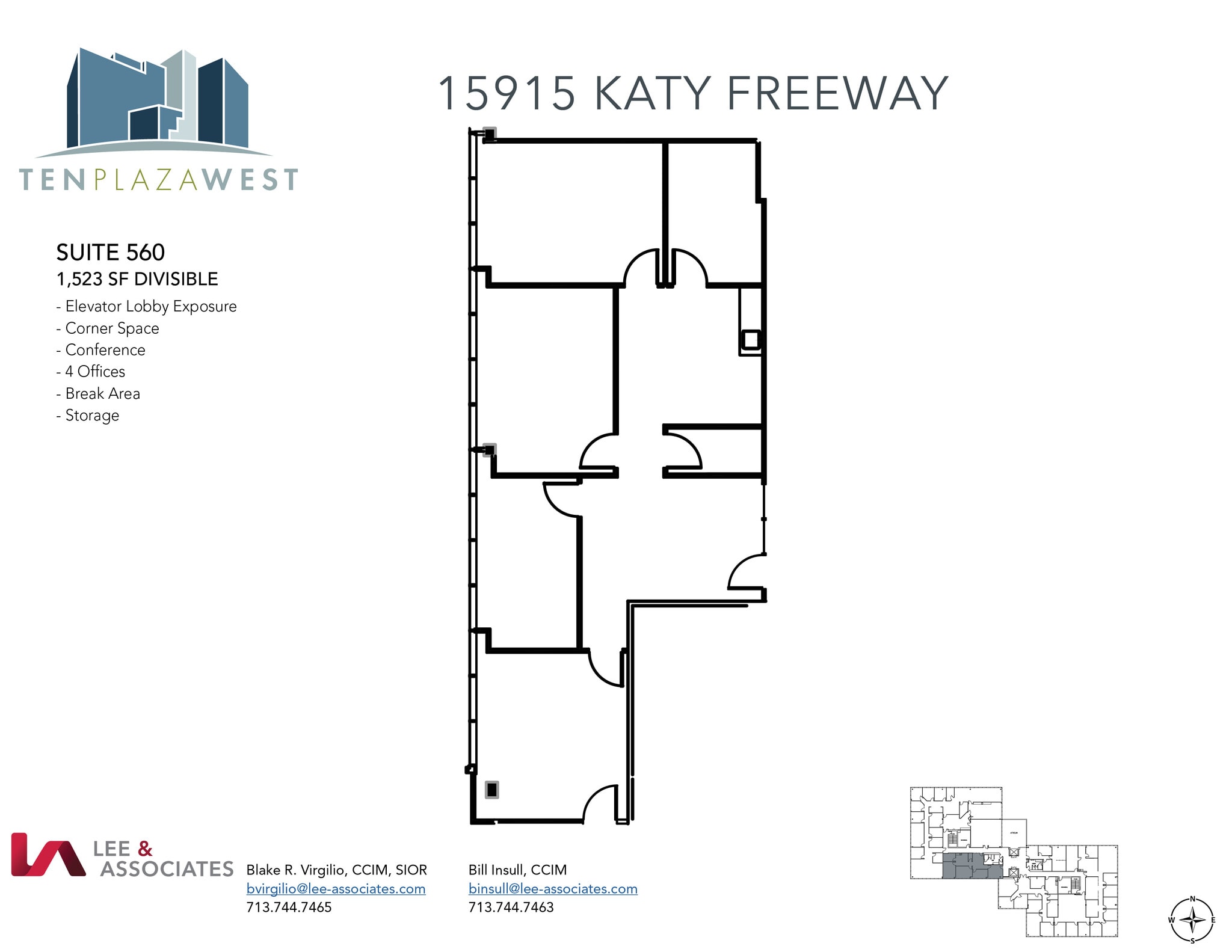 15915 Katy Fwy, Houston, TX à louer Plan d’étage– Image 1 sur 1