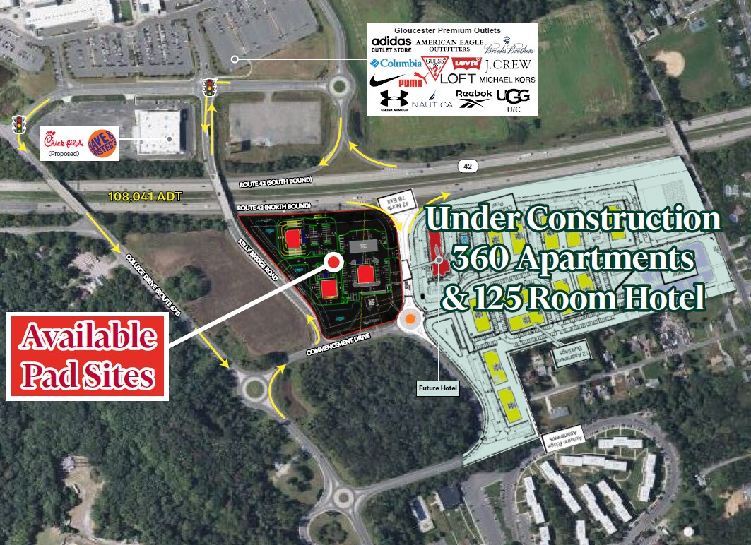Route 42 & College Dr, Blackwood, NJ à louer Photo de l’immeuble– Image 1 sur 3