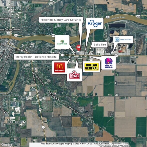 1836 E 2nd St, Defiance, OH à louer - Aérien – Image 2 sur 2