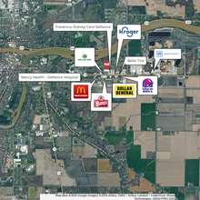 1836 E 2nd St, Defiance, OH - Vue aérienne vue de carte