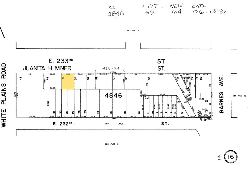 720-724 E 233rd St, Bronx, NY à vendre - Plan cadastral – Image 3 sur 3