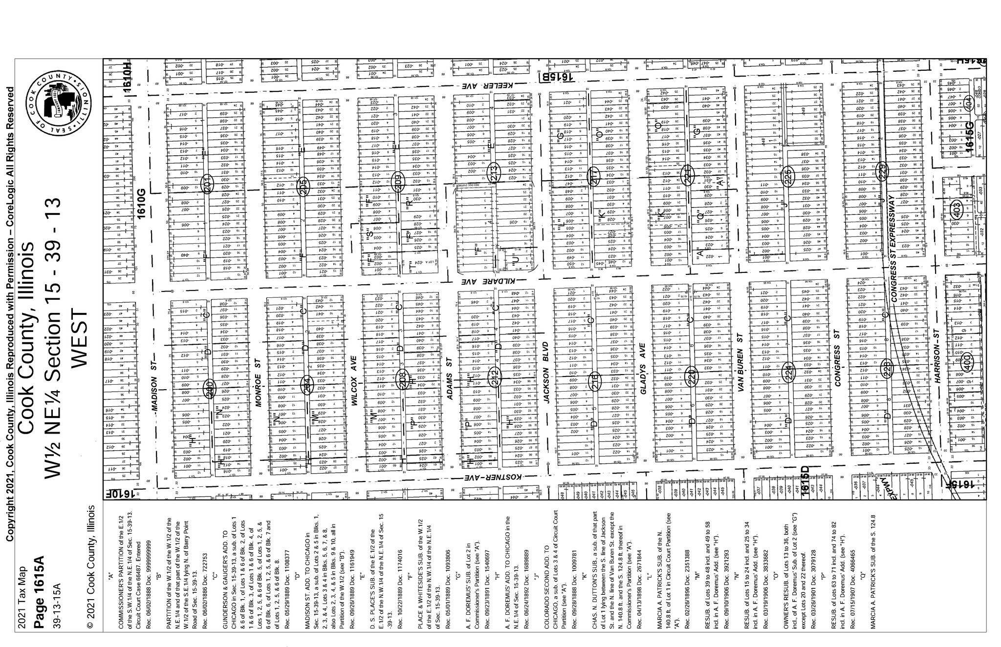 4206 W Van Buren St, Chicago, IL à vendre Plan cadastral– Image 1 sur 2