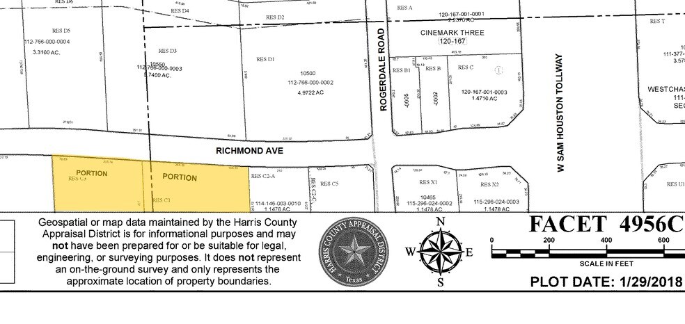 10635 Richmond Ave, Houston, TX à louer - Plan cadastral – Image 2 sur 3