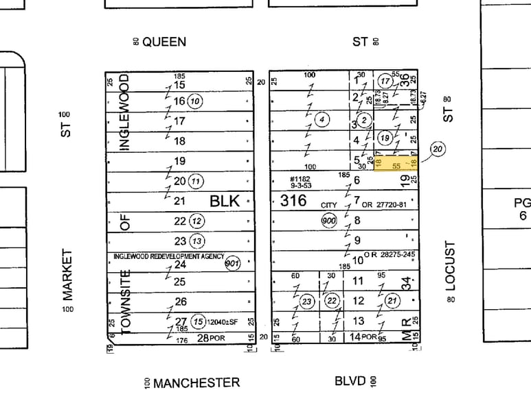 109 S Locust St, Inglewood, CA à vendre - Plan cadastral – Image 3 sur 3