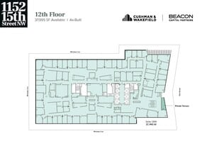 1152 15th St NW, Washington, DC à louer Plan d’étage– Image 1 sur 1