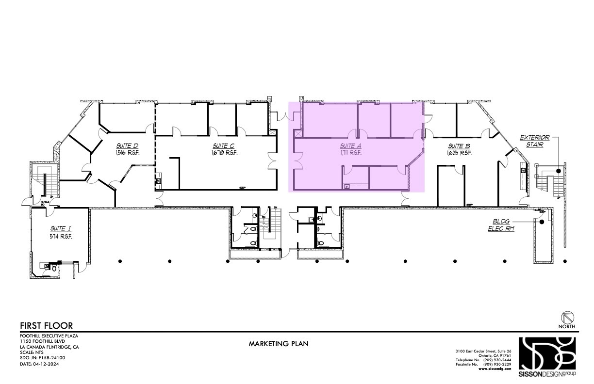1150 Foothill Blvd, La Cañada Flintridge, CA à louer Plan d’étage type– Image 1 sur 1
