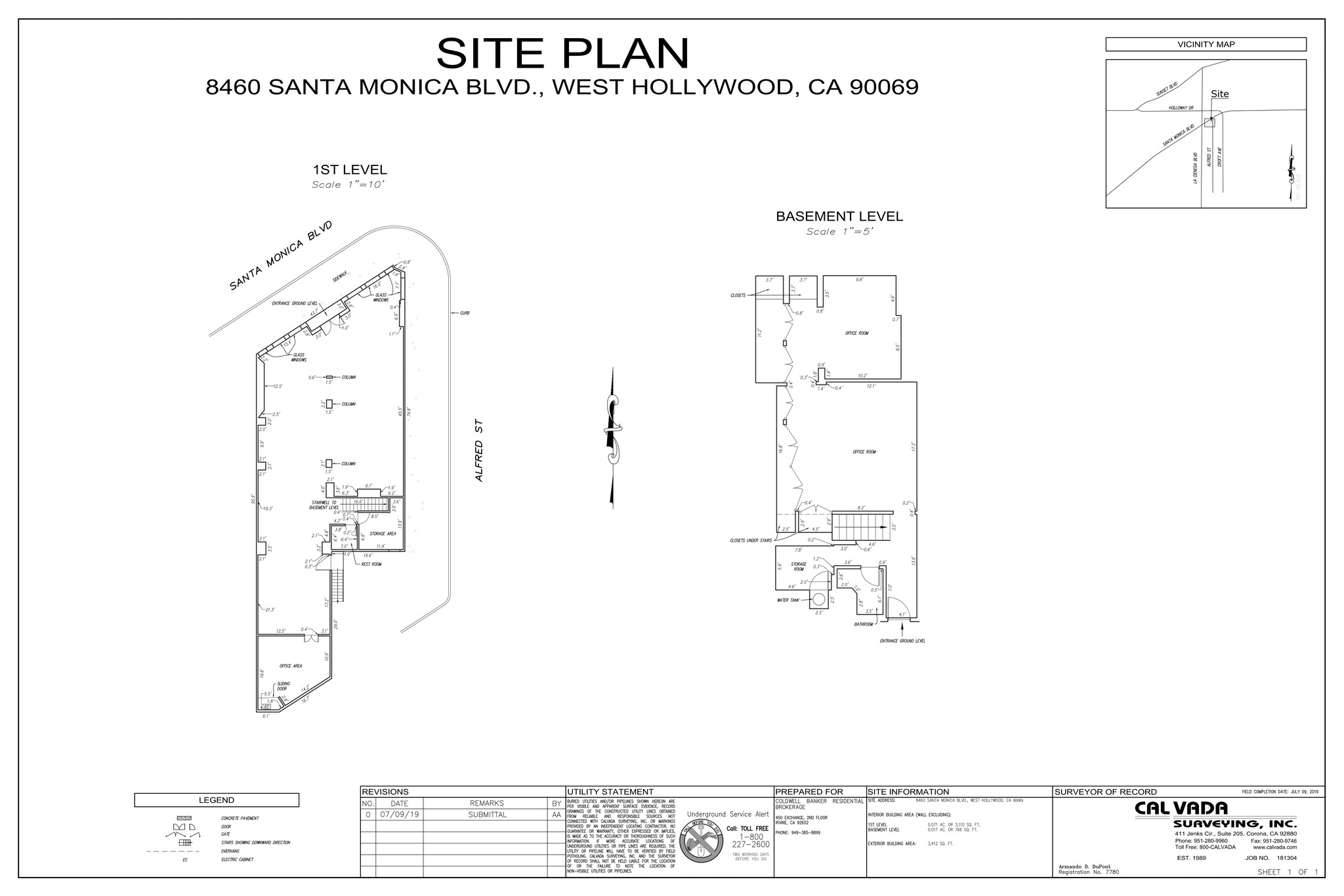 8460 Santa Monica Blvd, West Hollywood, CA à louer Plan de site– Image 1 sur 1