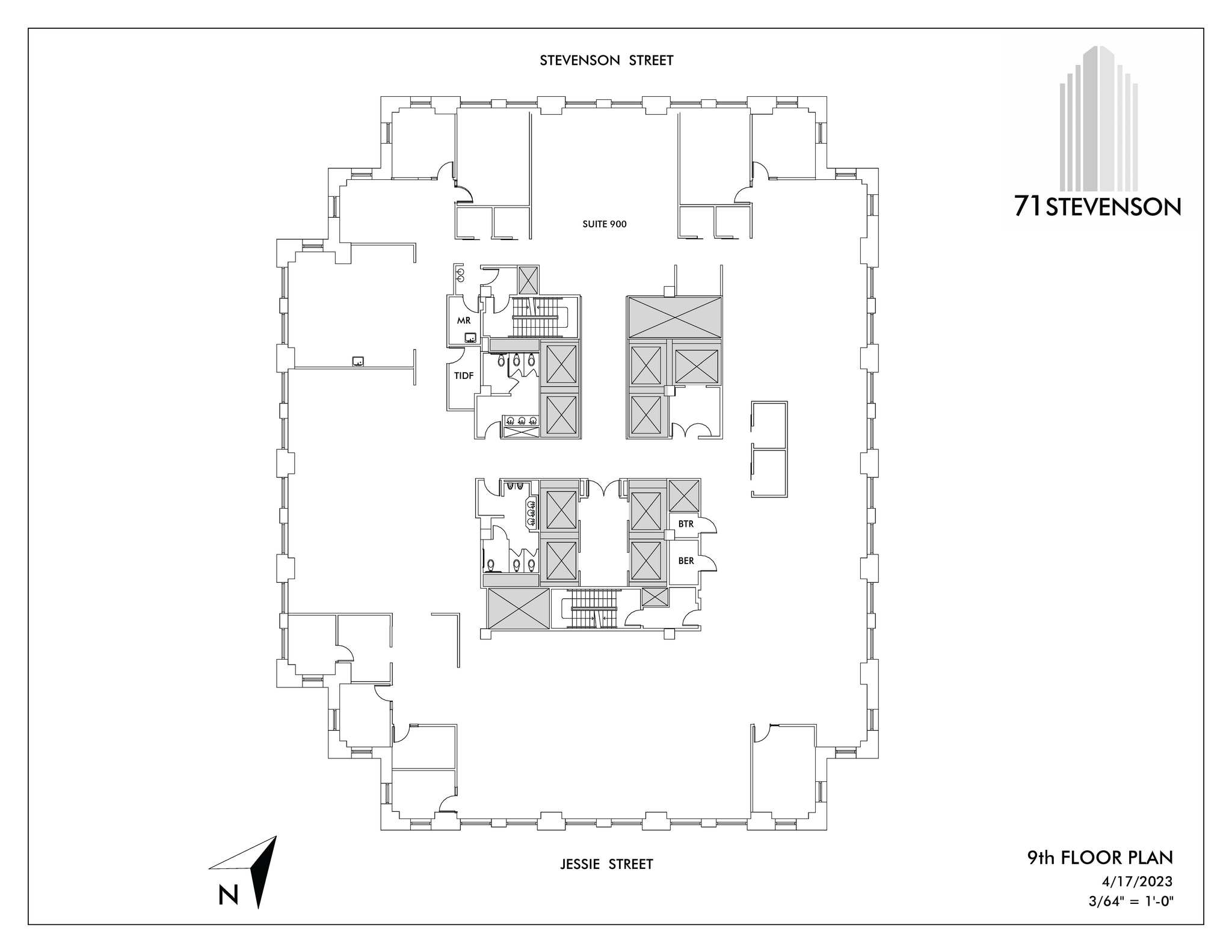 71 Stevenson St, San Francisco, CA à louer Plan d’étage– Image 1 sur 1