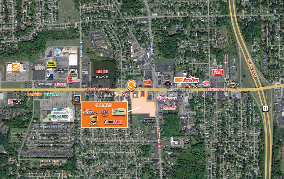 5513-5553 Mahoning Ave, Austintown, OH à louer - Photo de l’immeuble – Image 3 sur 5