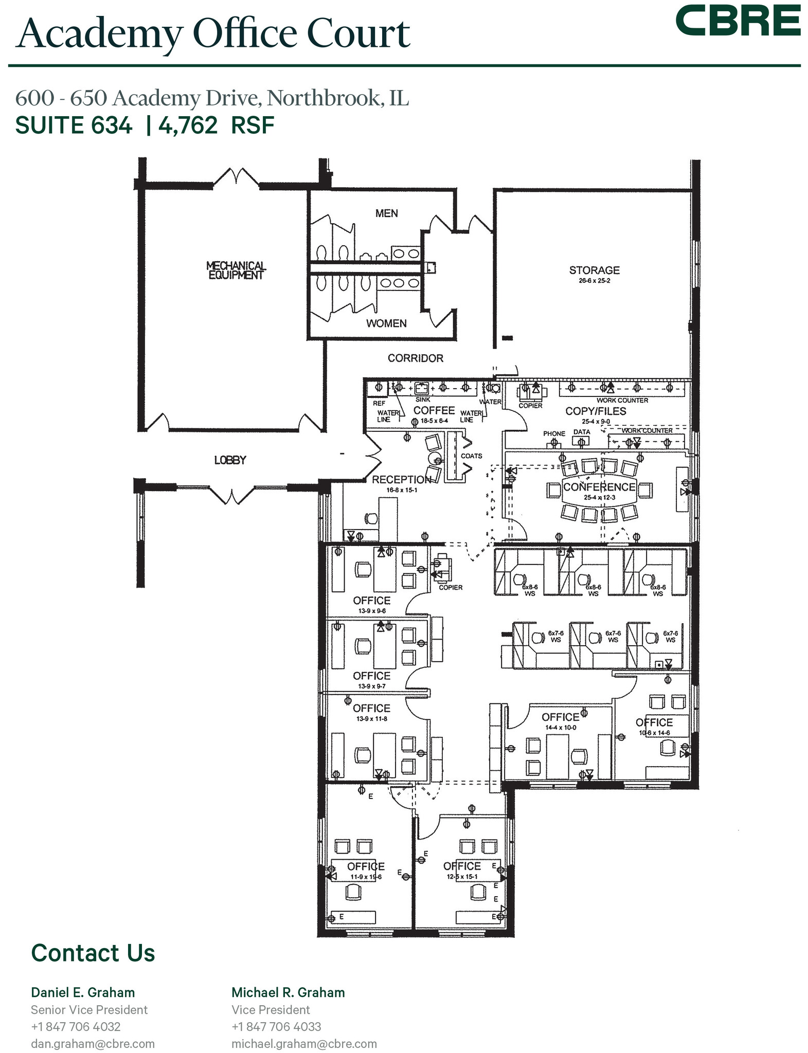 600-650 Academy Dr, Northbrook, IL à louer Plan d’étage– Image 1 sur 3