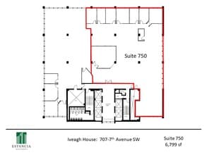 707 7th Ave SW, Calgary, AB à louer Plan d’étage– Image 1 sur 4