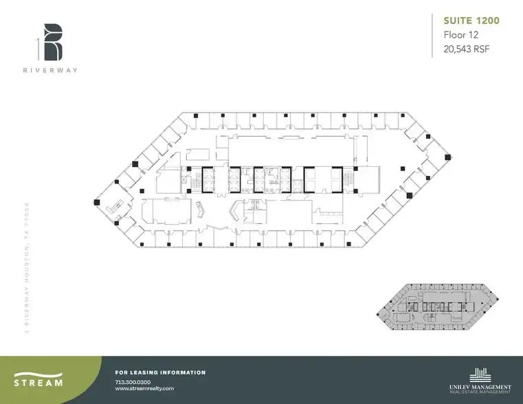 1 Riverway, Houston, TX à louer Plan d’étage– Image 1 sur 1