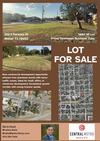 Plus de détails pour 302 E Parsons St, Manor, TX - Terrain à vendre