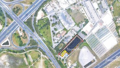 Lattes, HER - Vue aérienne vue de carte