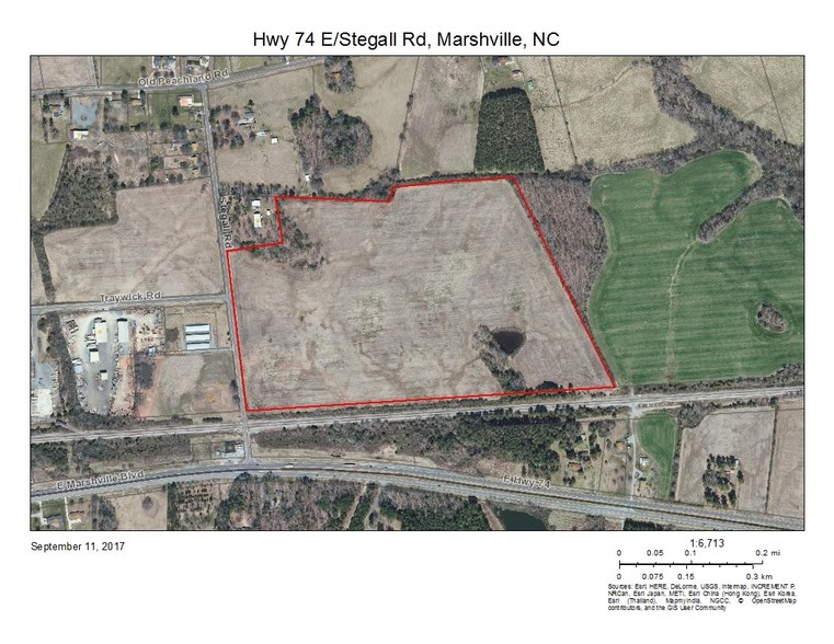 E Highway 74 & Stegall Rd, Marshville, NC à vendre - Aérien – Image 1 sur 1