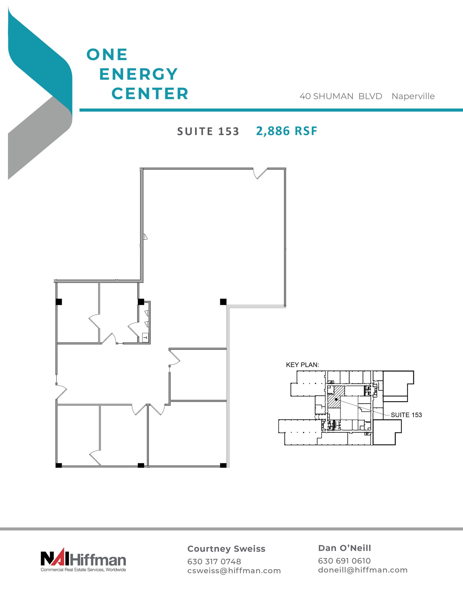 40 Shuman Blvd, Naperville, IL à louer Plan d’étage– Image 1 sur 1