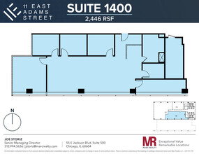 11 E Adams St, Chicago, IL à louer Plan d’étage– Image 1 sur 6