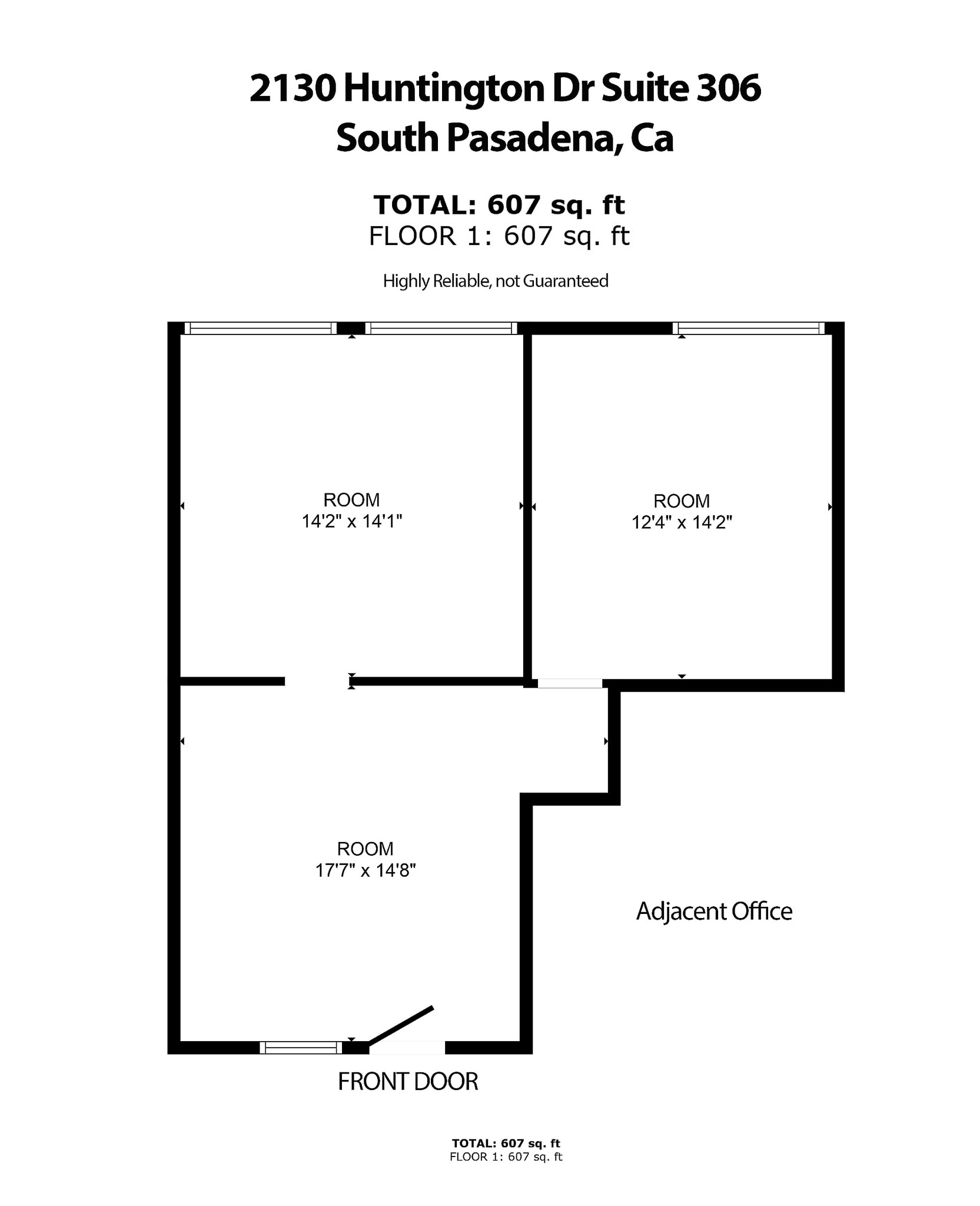 2130 Huntington Dr, South Pasadena, CA à louer Plan d’étage– Image 1 sur 6
