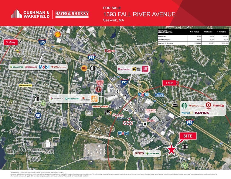 1387 Fall River Ave, Seekonk, MA à vendre - Photo de l’immeuble – Image 2 sur 3