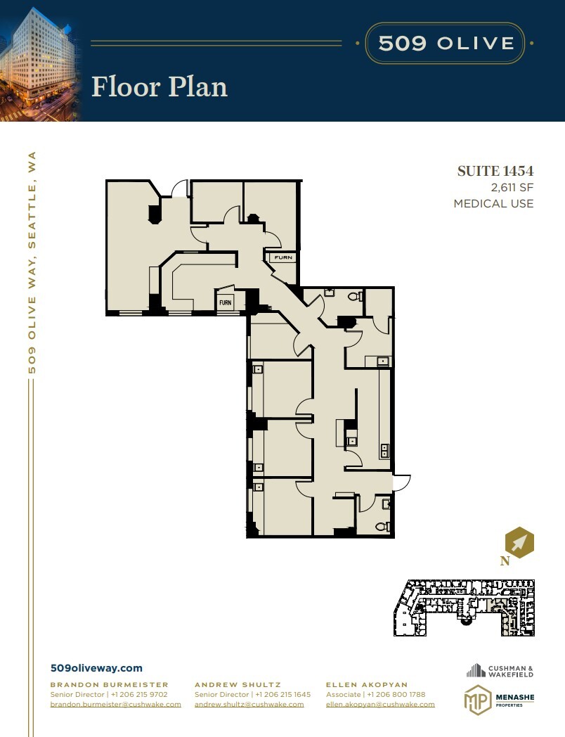 509 Olive Way, Seattle, WA à louer Plan d’étage– Image 1 sur 1