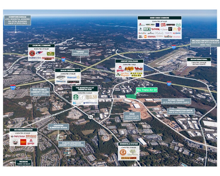 164 Trans Air Drive, Morrisville, NC à vendre - Aérien – Image 2 sur 3