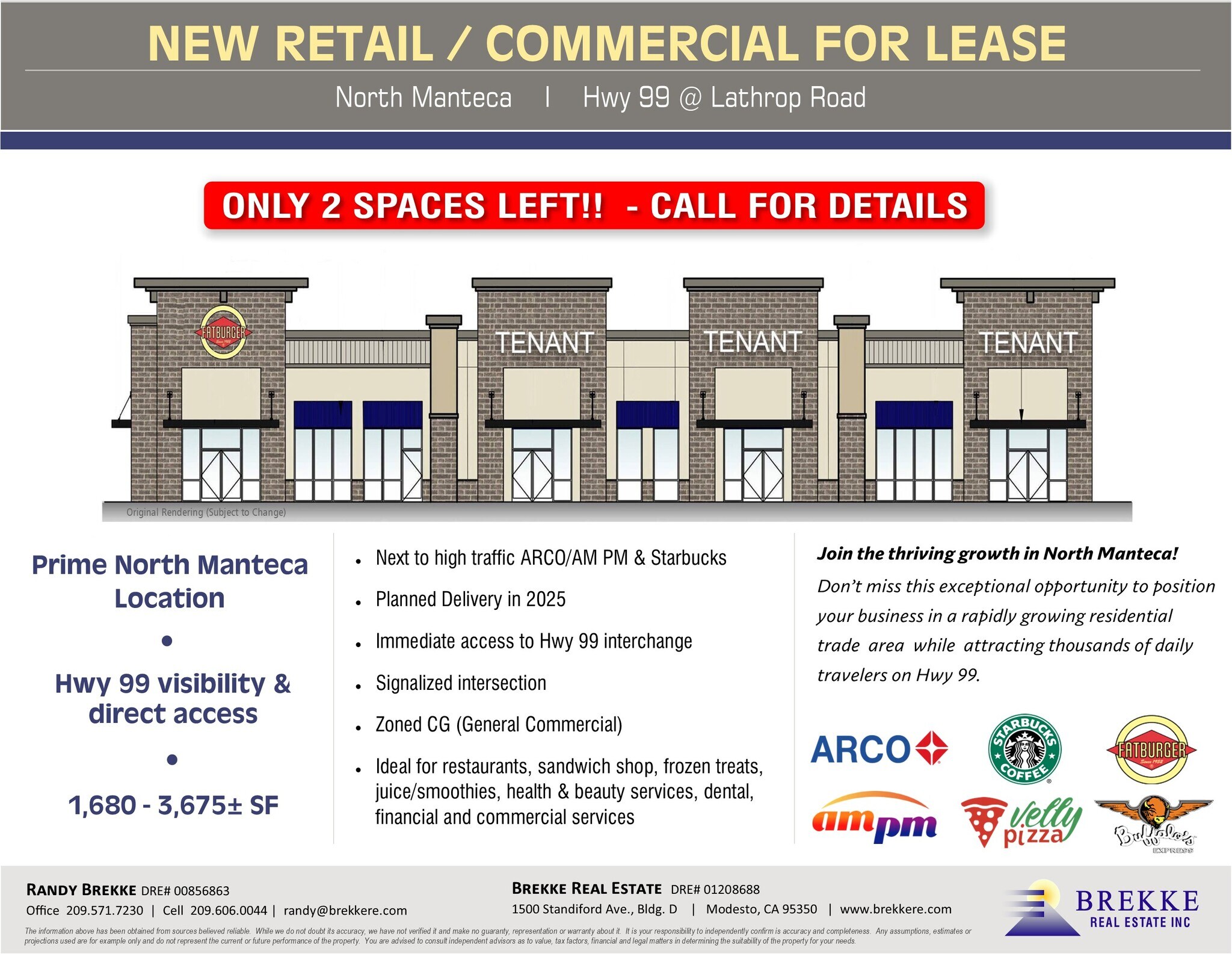 Hwy 99 & Lathrop Rd, Manteca, CA à louer Photo de l’immeuble– Image 1 sur 6