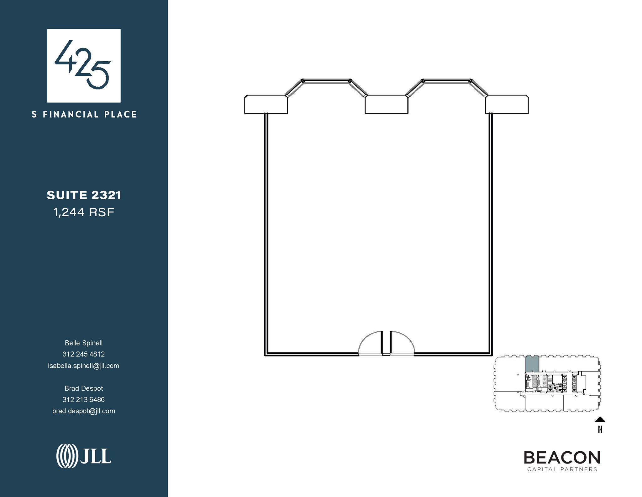 425 S Financial Pl, Chicago, IL à louer Plan d’étage– Image 1 sur 1