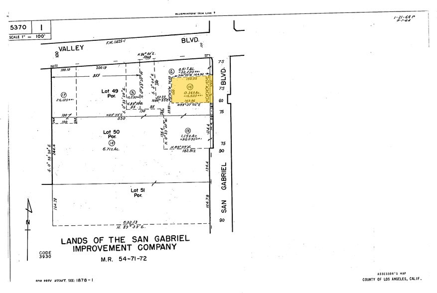 1607-1623 S San Gabriel Blvd, San Gabriel, CA à louer - Plan cadastral – Image 2 sur 5