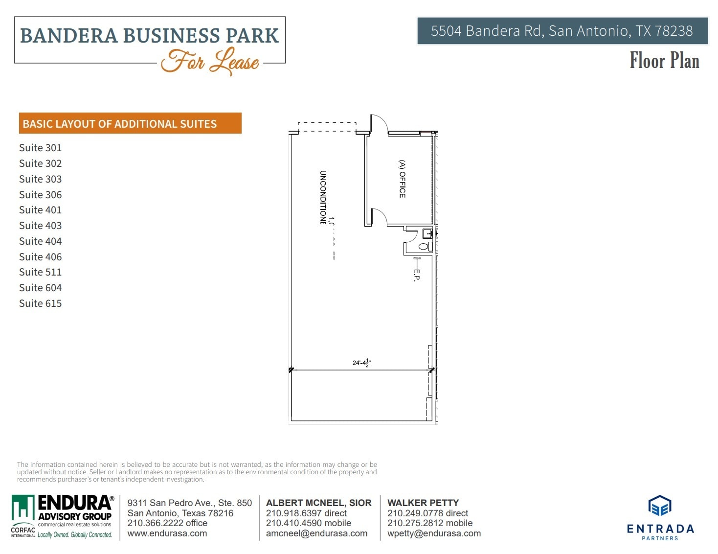 5504-1 Bandera Rd, San Antonio, TX à louer Plan d’étage– Image 1 sur 1