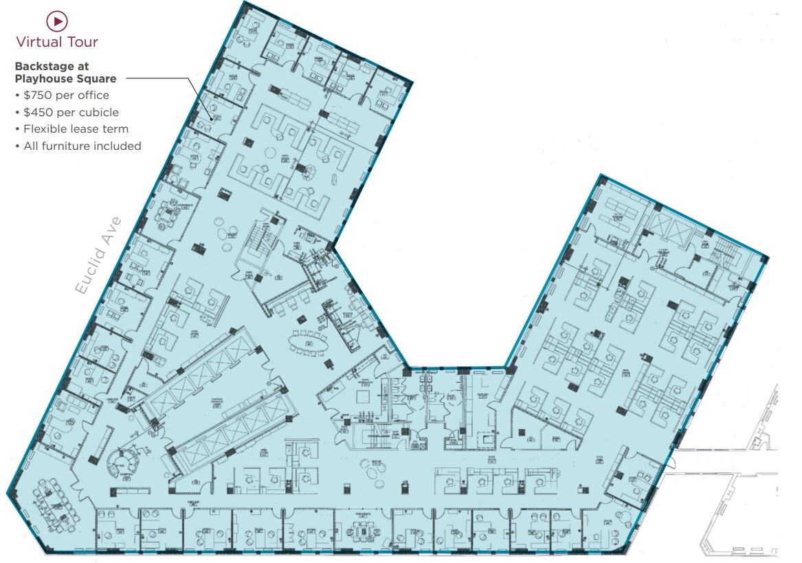 1400-1422 Euclid Ave, Cleveland, OH à louer Plan d’étage– Image 1 sur 1