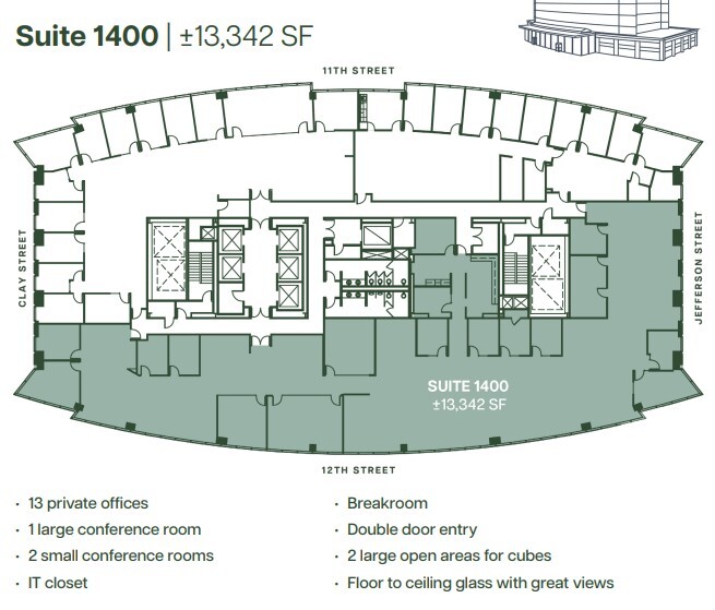 555 12th St, Oakland, CA à louer Plan d’étage– Image 1 sur 1