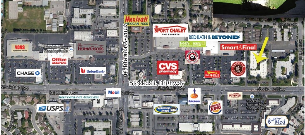 4800 Stockdale Hwy, Bakersfield, CA à louer - Aérien – Image 3 sur 3