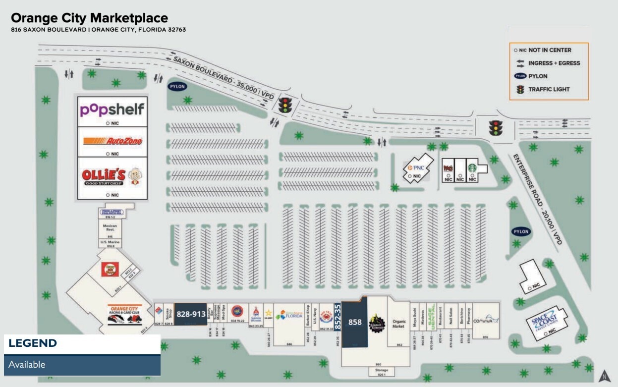 810-890 Saxon Blvd, Orange City, FL à louer Plan d’étage– Image 1 sur 1