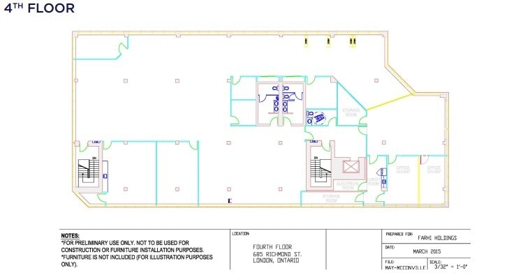 685 Richmond St, London, ON à louer Plan d’étage– Image 1 sur 1