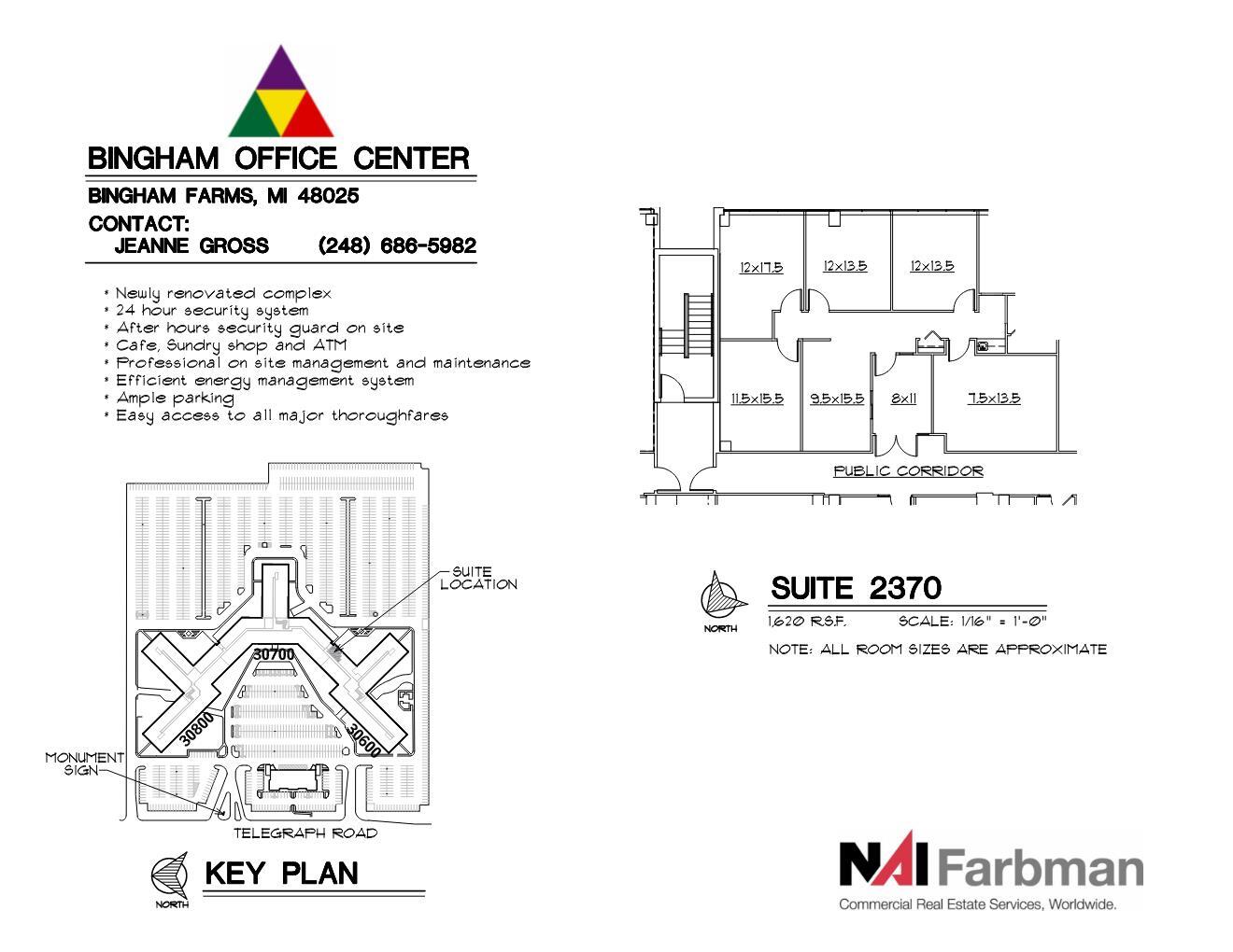 30600-30700 - 30800 Telegraph Rd, Bingham Farms, MI à louer Plan d’étage– Image 1 sur 1